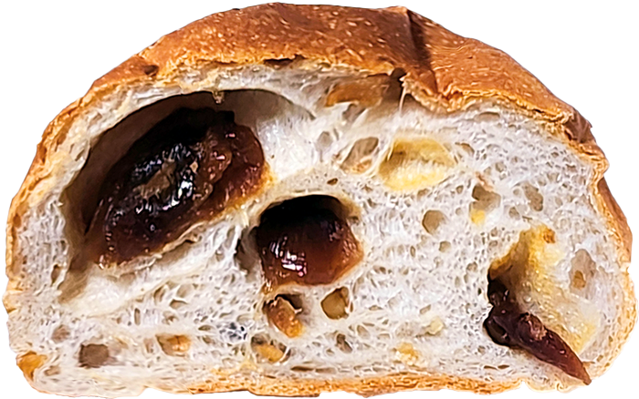 くるみと龍眼の断面